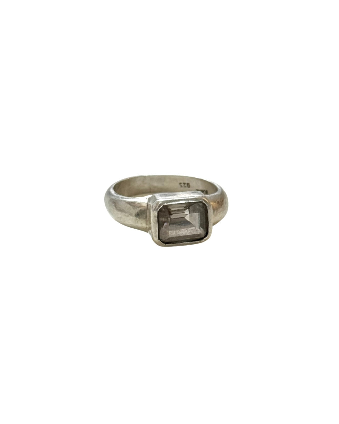 70s Sterling & Quartz Ring
