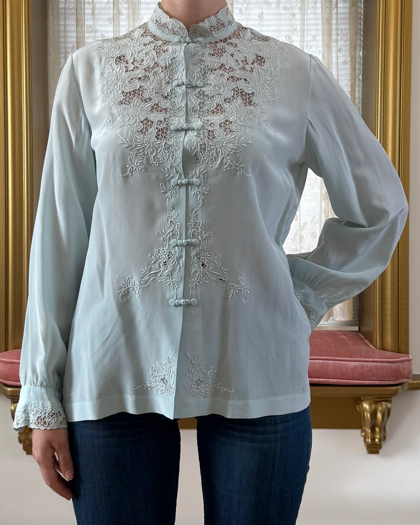 1950s Silk Blouse