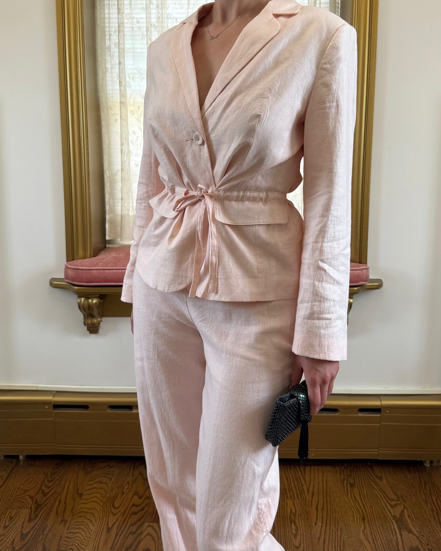 90s Linen Suit
