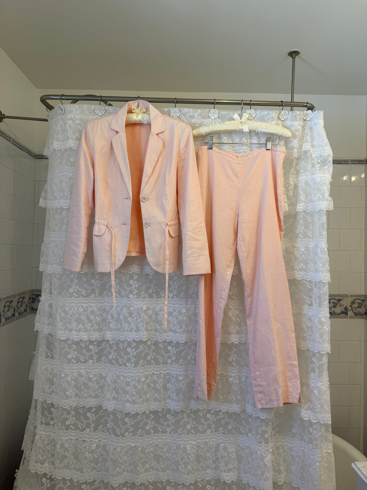 90s Linen Suit