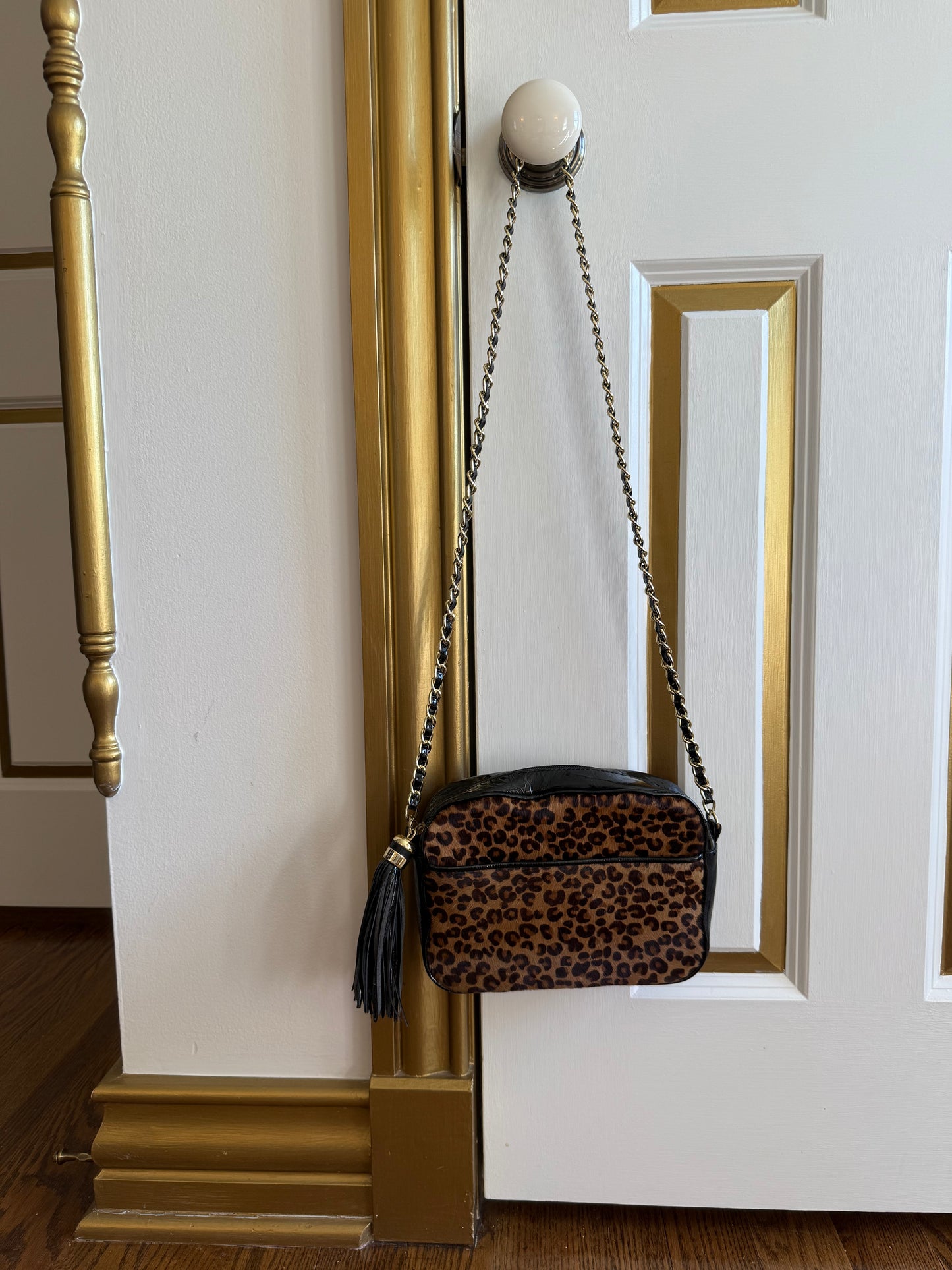 Leopard Ponyhair Purse