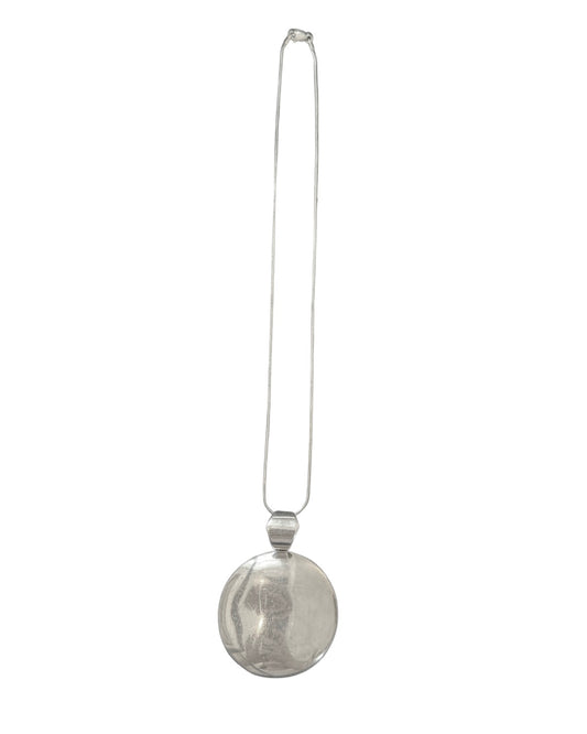 90s Sterling Disc Necklace