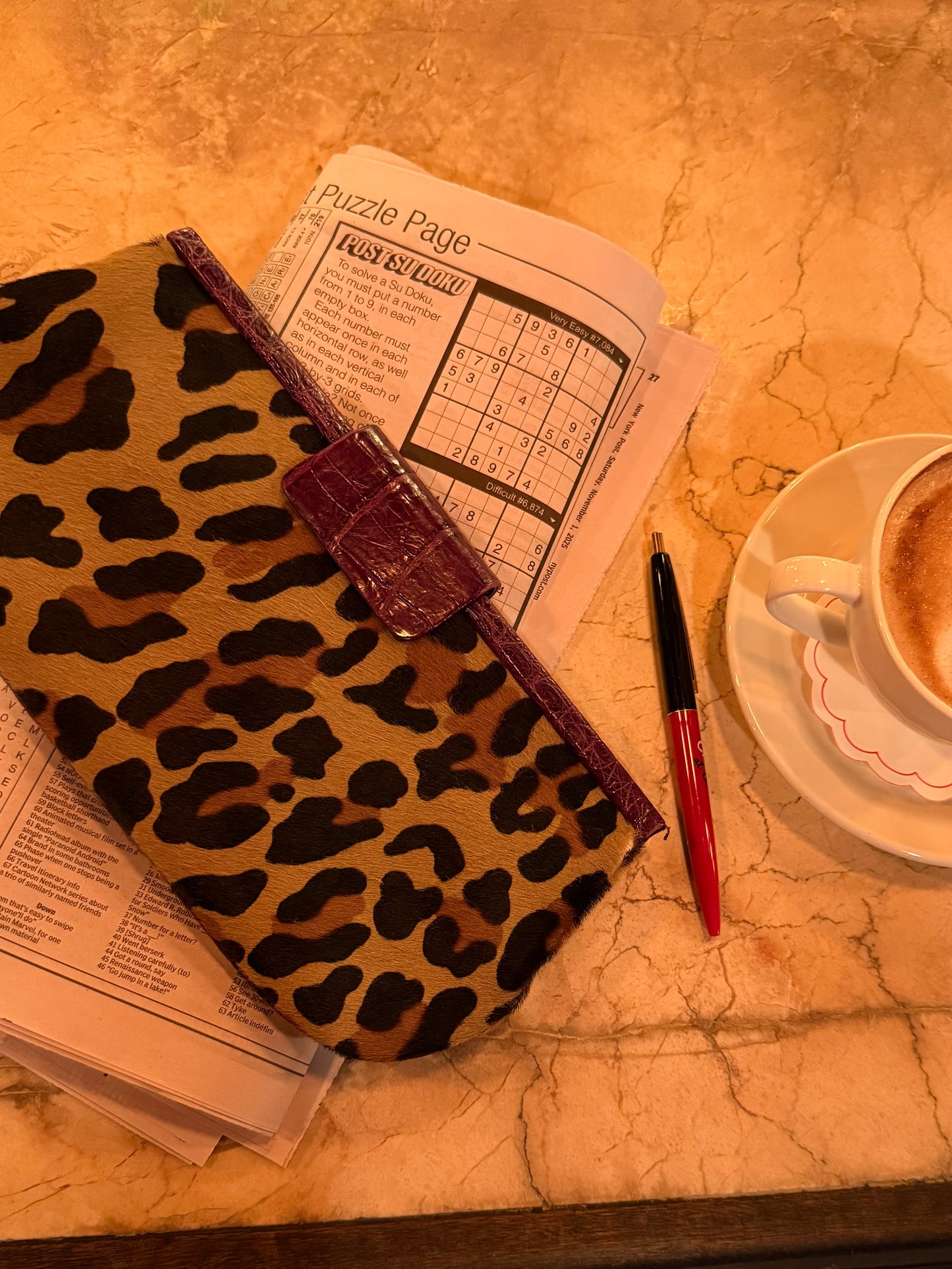 Ponyhair & Crocodile Clutch