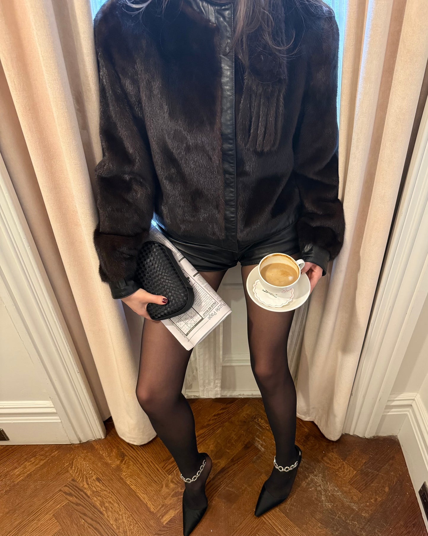 90s Mink Coat & Scarf