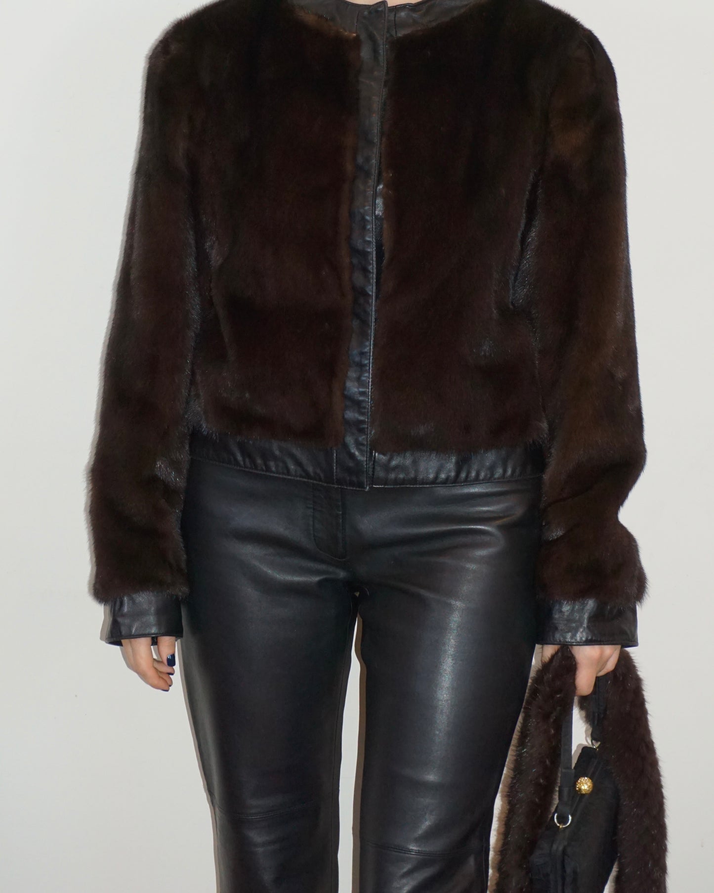 90s Mink Coat & Scarf