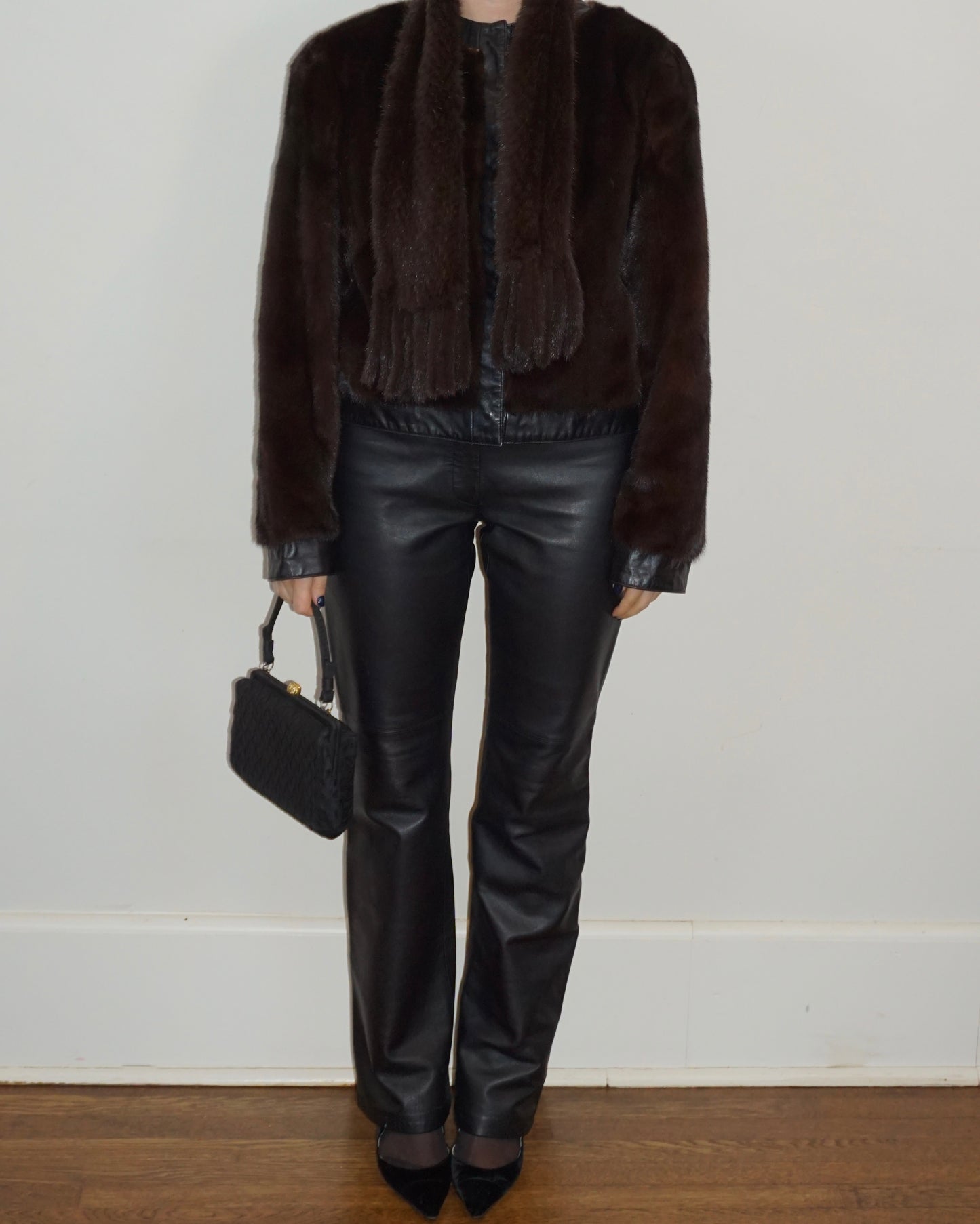 90s Mink Coat & Scarf