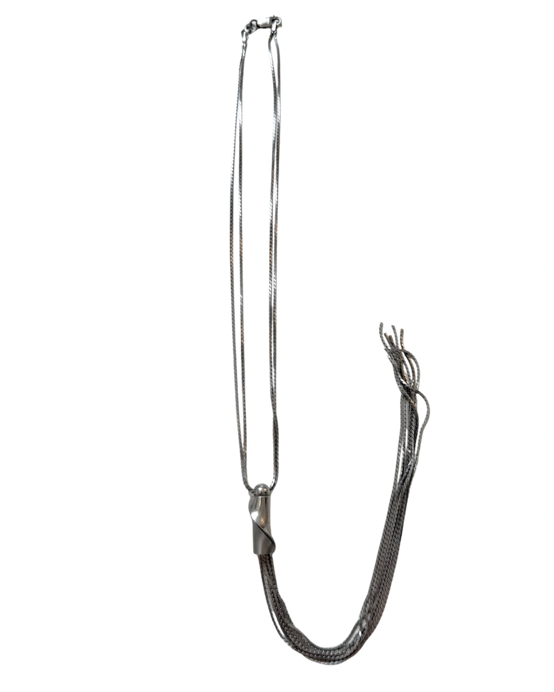90s Sterling Tassel Necklace