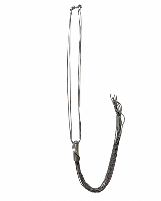 90s Sterling Tassel Necklace