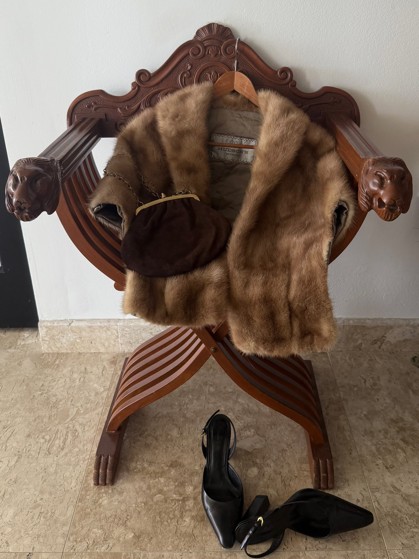 Vintage Mink Fur Shawl