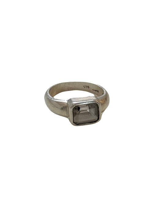 70s Sterling & Quartz Ring