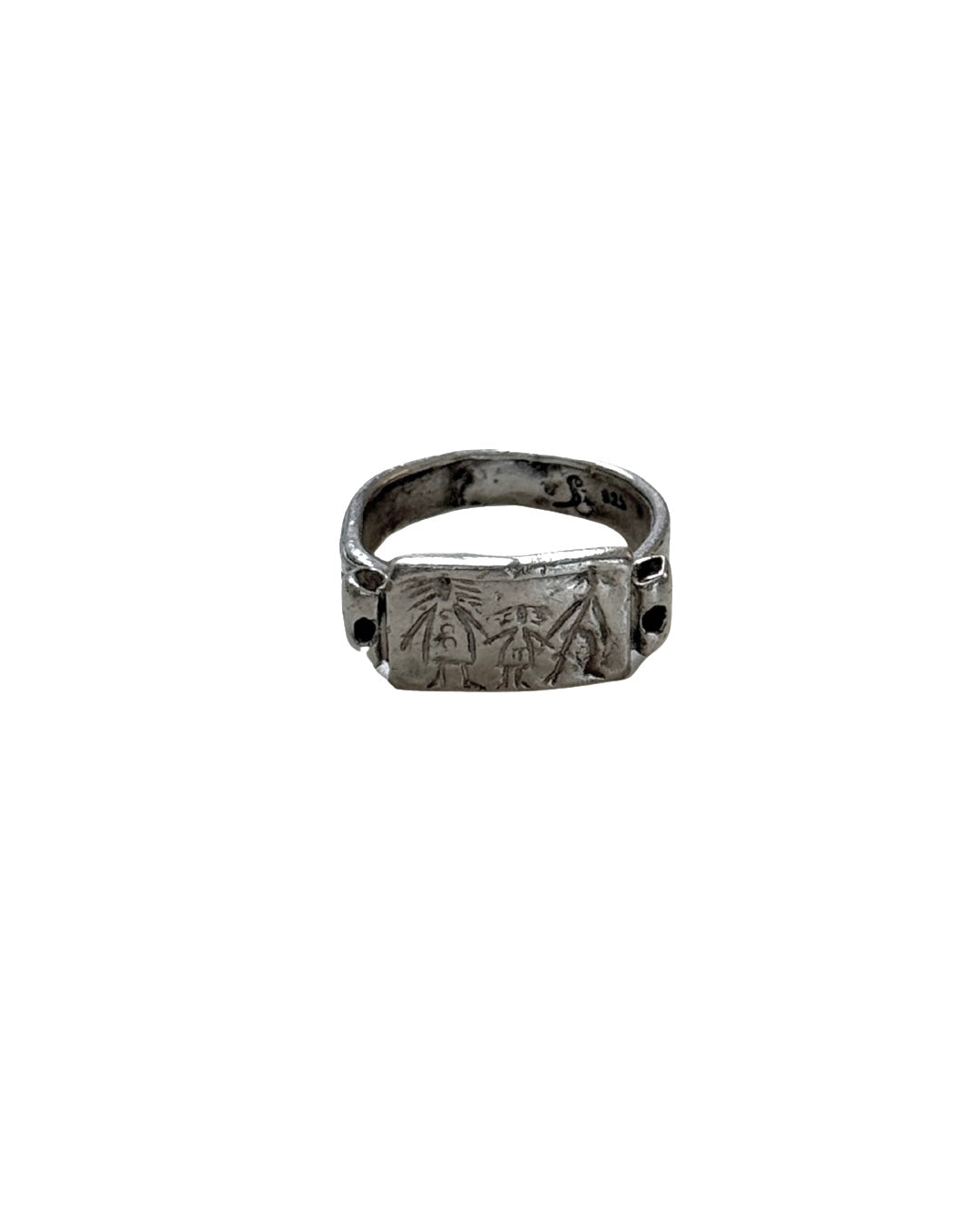 70s Engraved Sterling Ring