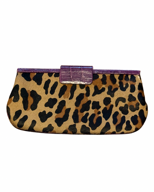 Ponyhair & Crocodile Clutch