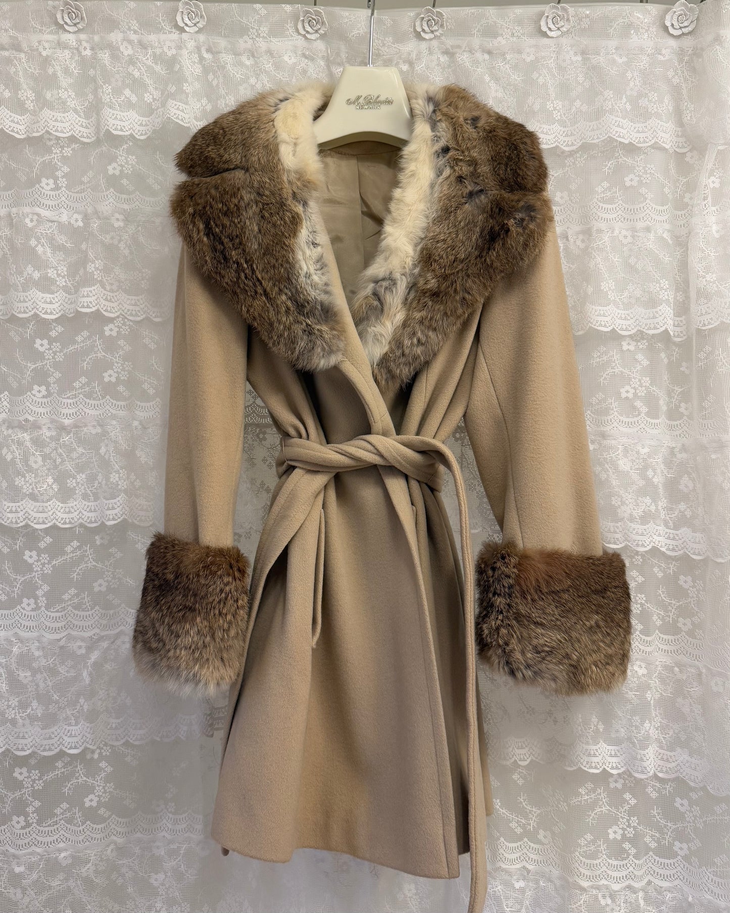 90s Wool & Fur Coat