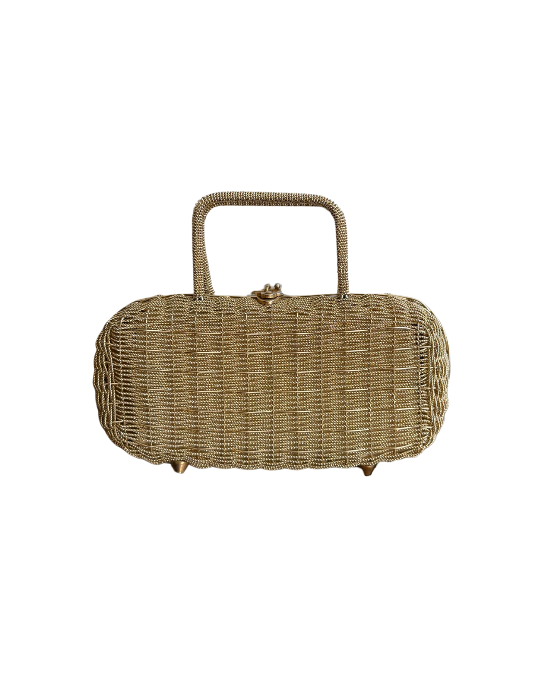 90s Metal Wicker Pocketbook