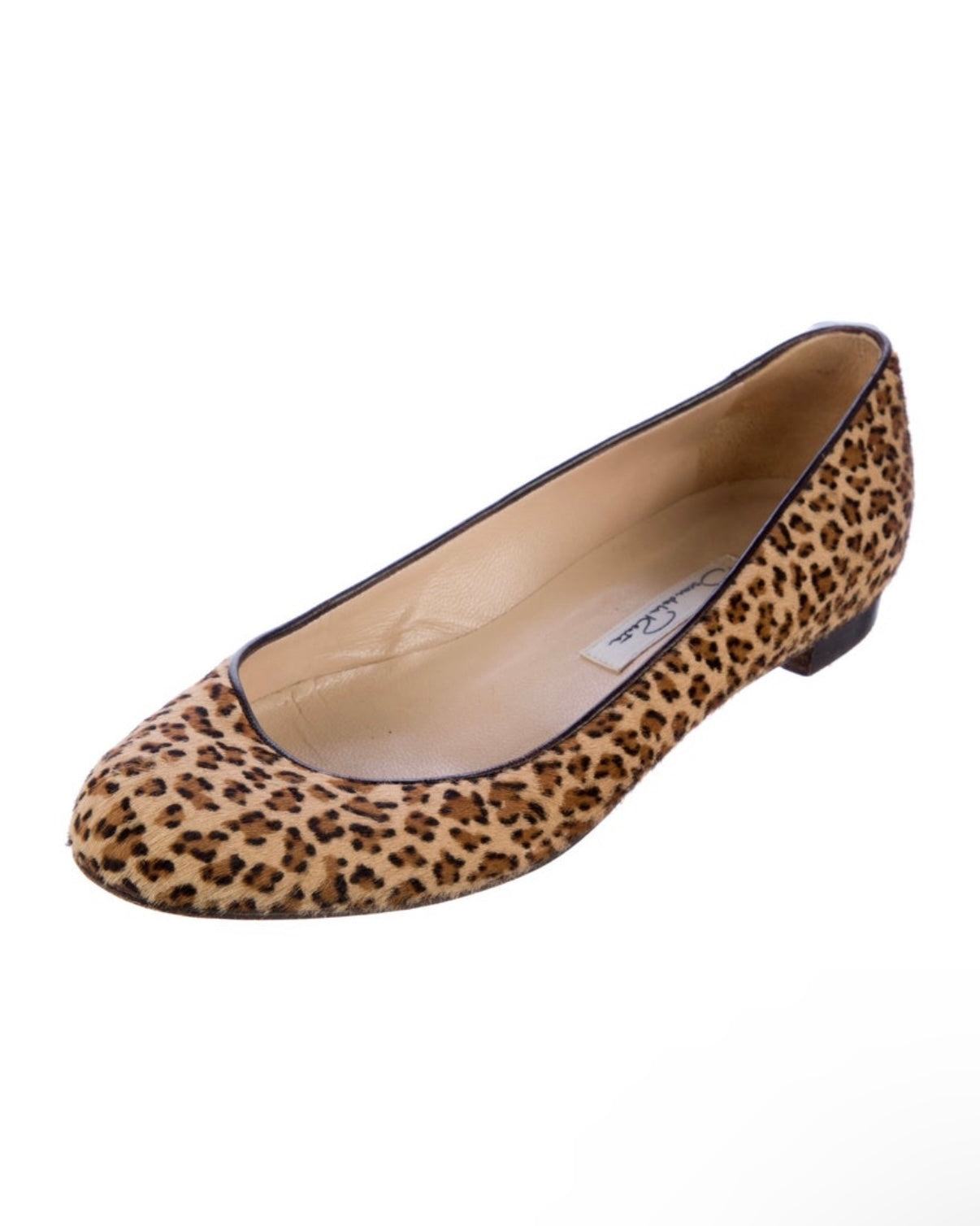 Oscar de la Renta Pony hair Animal Print Flats (6.5)