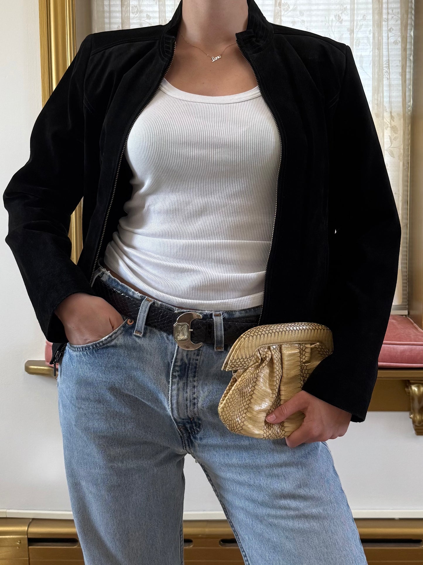 90s Suede Leather Jacket