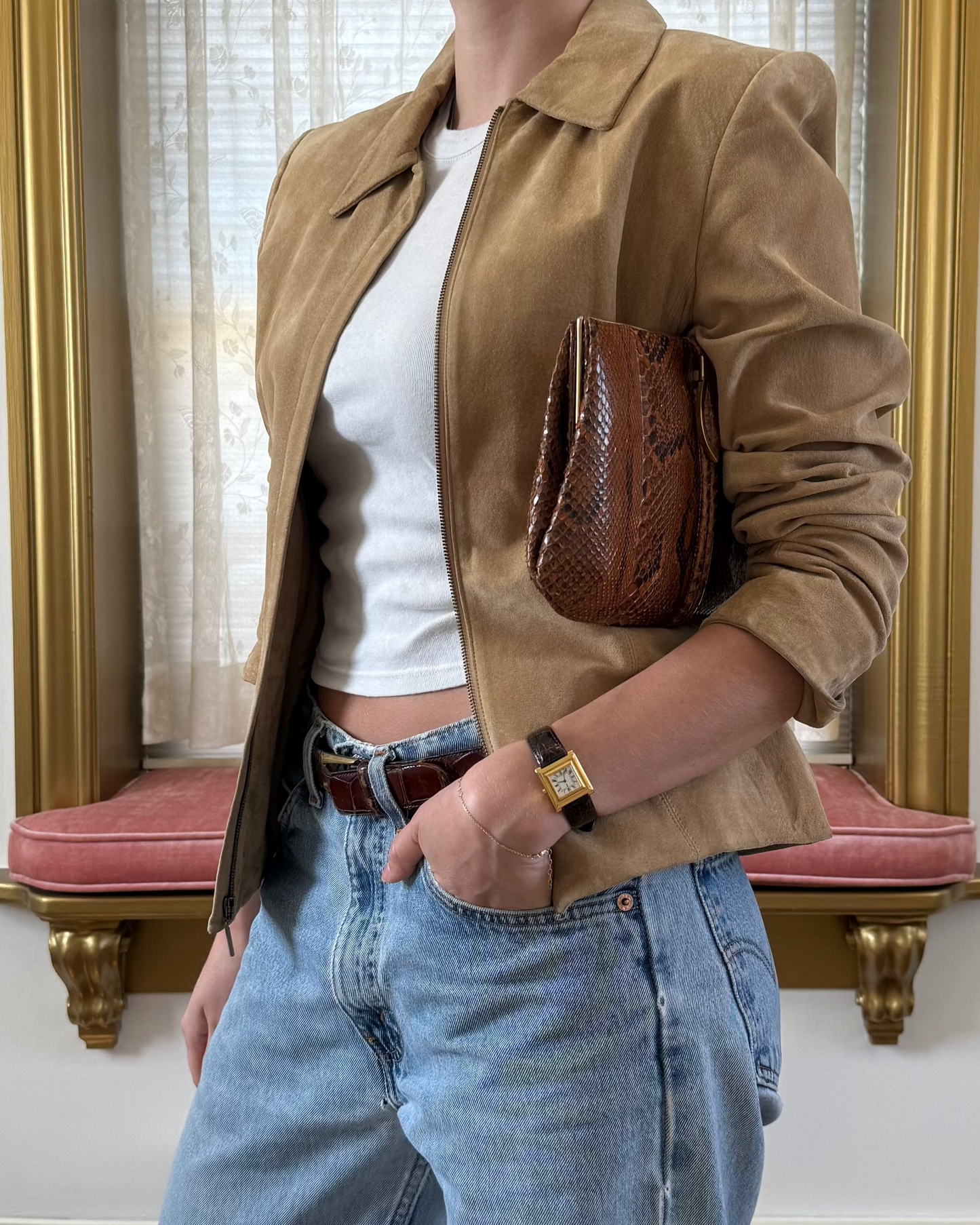 90s Suede Leather Jacket