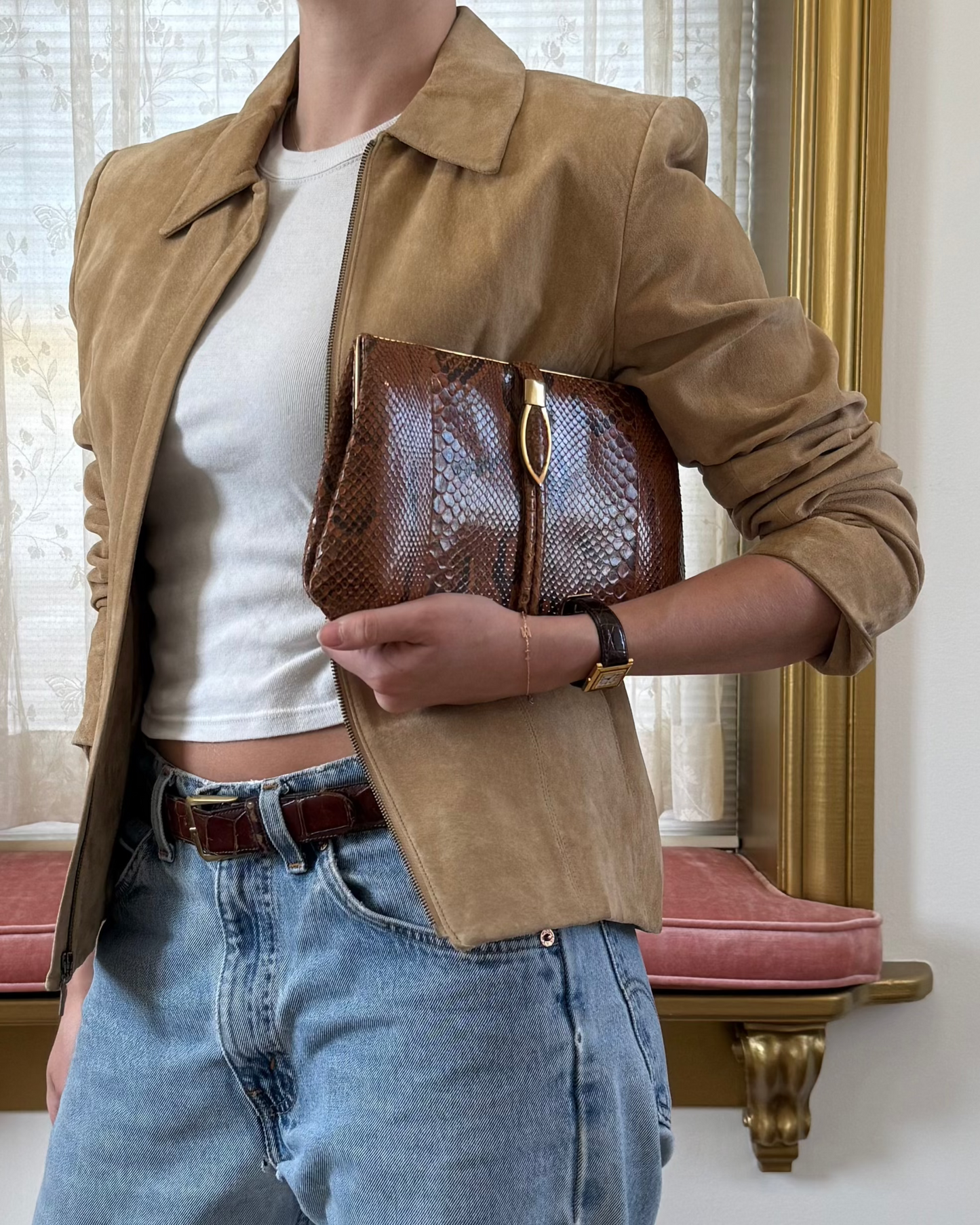 1960s Snake Skin Clutch