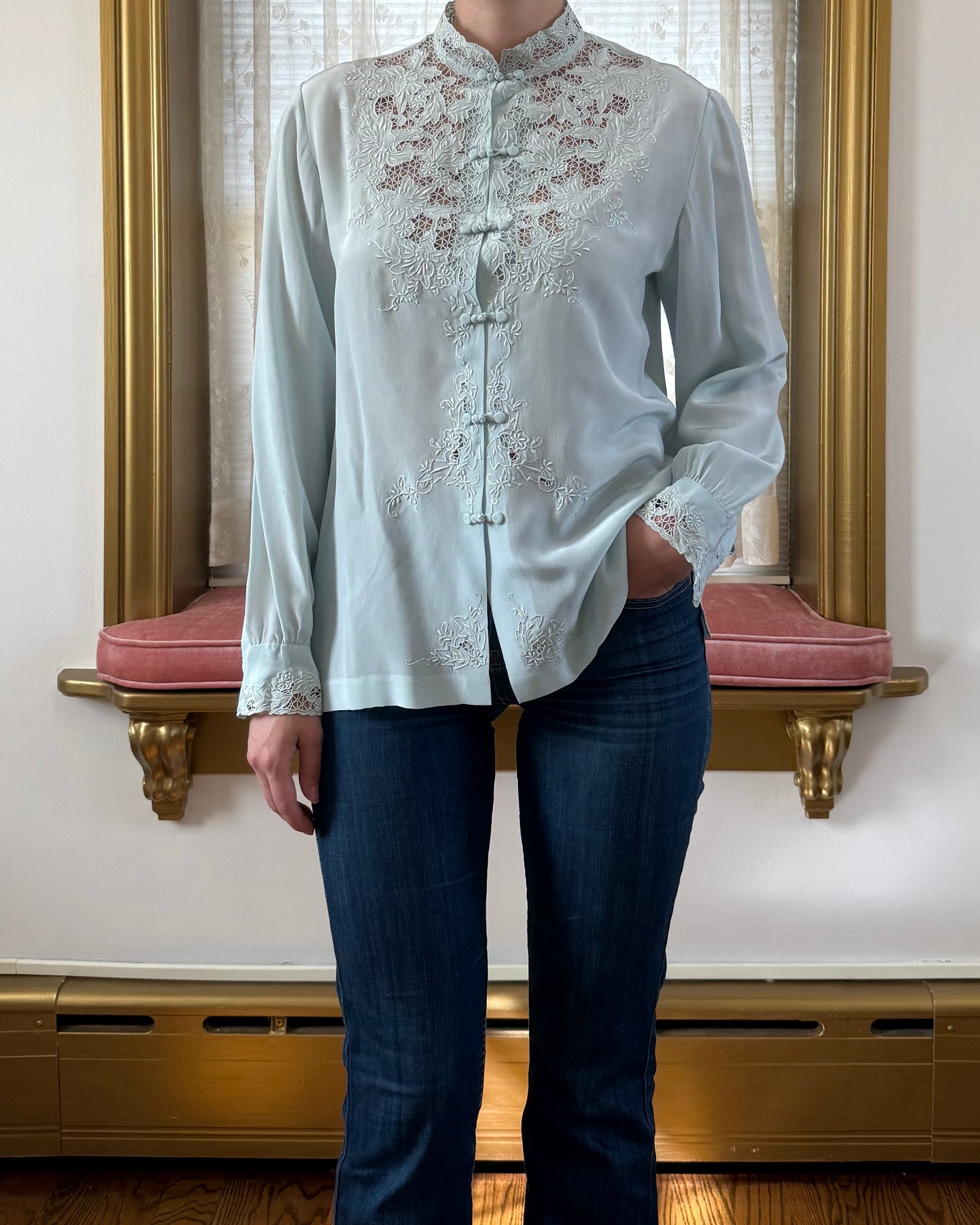 1950s Silk Blouse