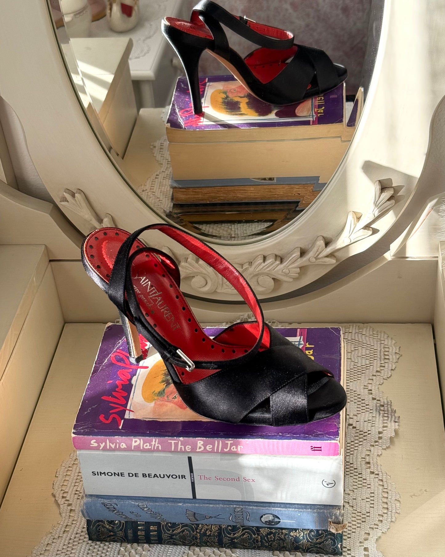 Yves Saint Laurent Satin Heels (6.5)